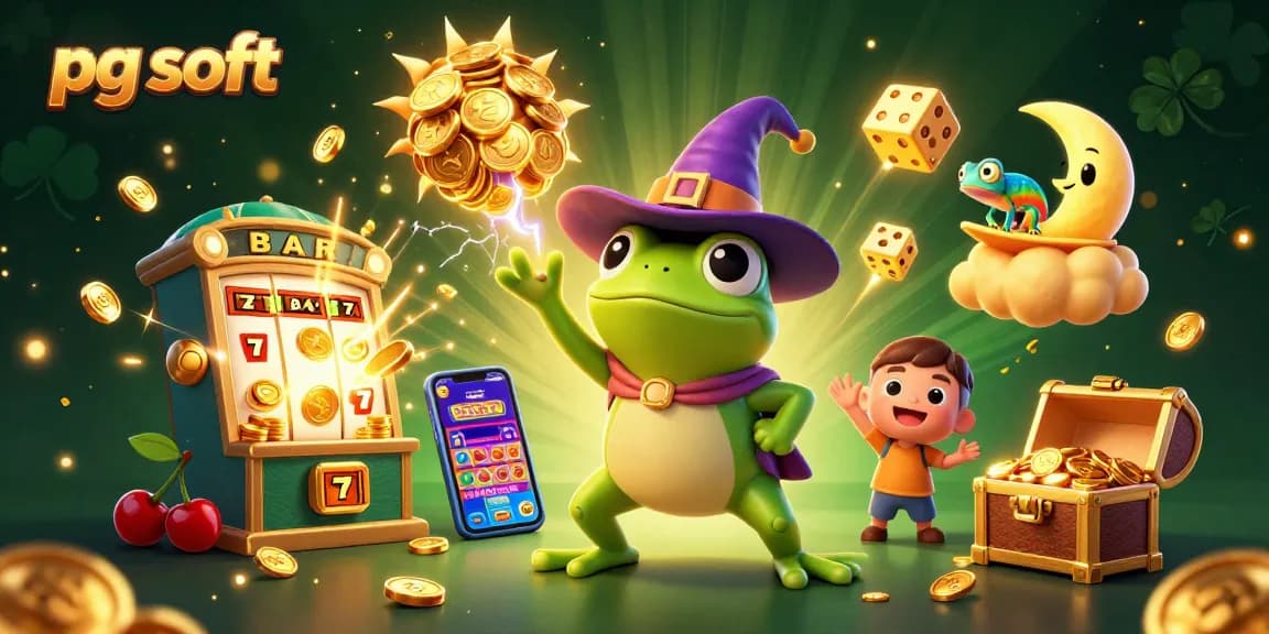 Experience the thrill of pg soft casino games with golden coins and vibrant characters in a dynamic 3D scene.