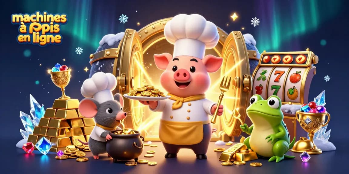 Jouez aux machines à sous en ligne avec des personnages dynamiques et des pièces d'or scintillantes.