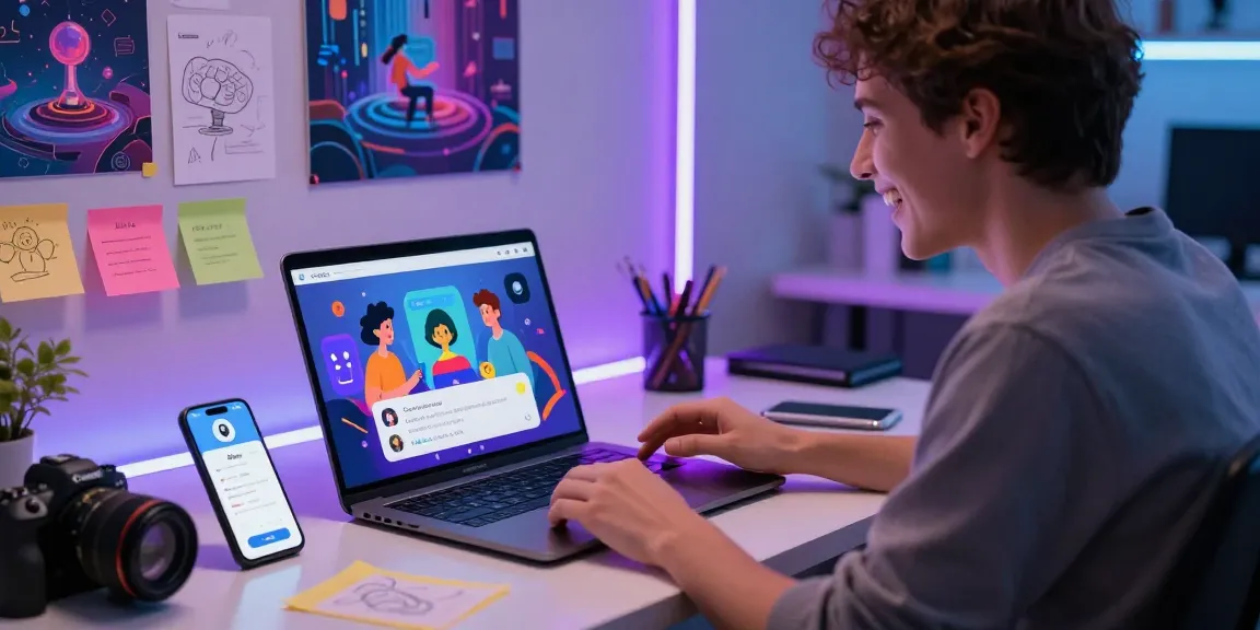 Interactive Crushon IA chatbot experience in a vibrant digital workspace