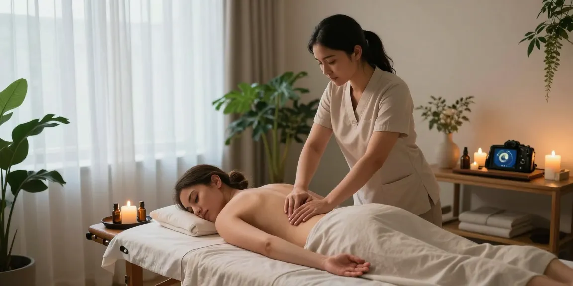 Relaxing Swedish massage session in a tranquil wellness spa, providing a serene atmosphere for rejuvenation and relaxation.