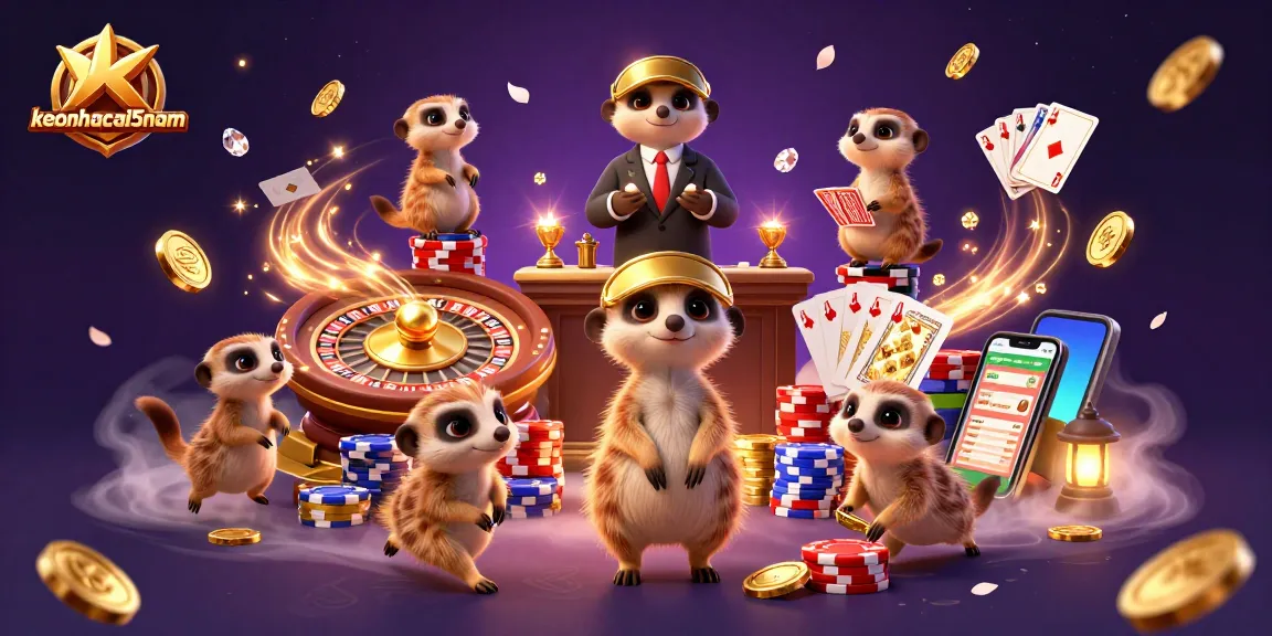 Engage in thrilling sports betting with keonhacai5nam's lively meerkat casino scene.