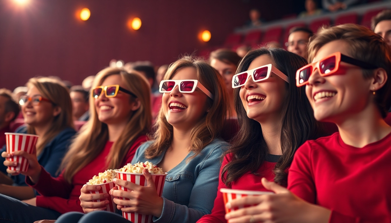 ดูหนังฟรี กับกลุ่มคนสนุกสนานในโรงภาพยนตร์ที่อบอุ่น