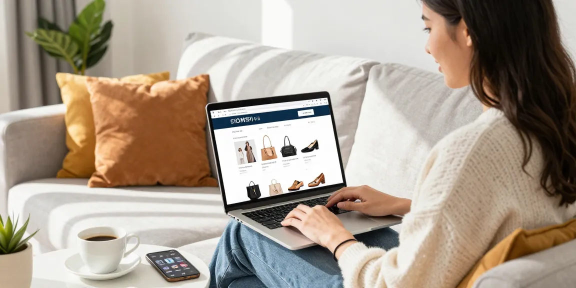 Shopping at a stylish 레플리카 쇼핑몰, showcasing trendy clothing and accessories