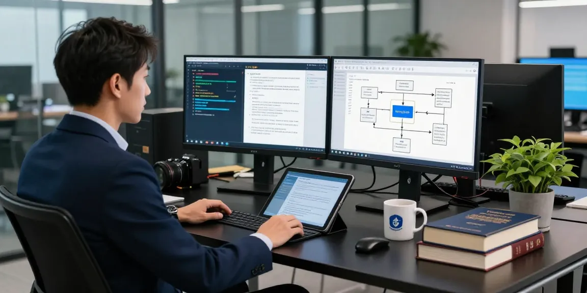 Detect fraud in PDF documents in a high-tech digital forensics office with advanced AI technology.