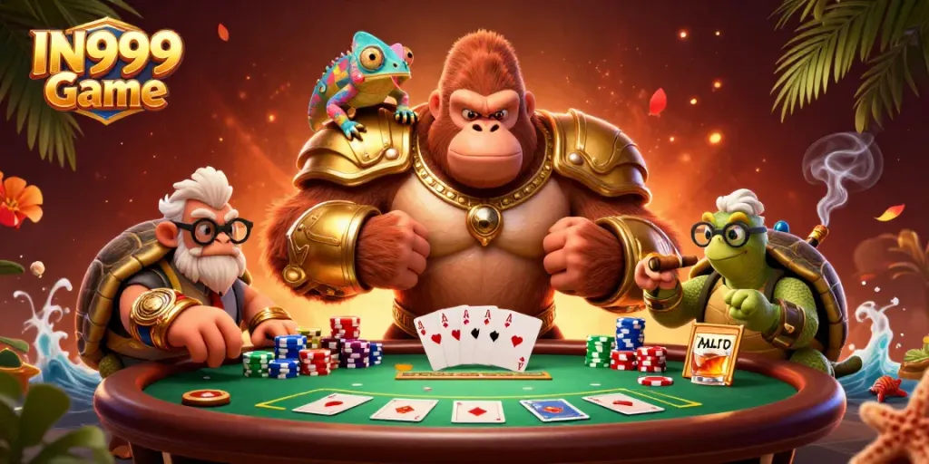 Engage in the thrilling IN999 Game with vibrant characters and dynamic betting elements.