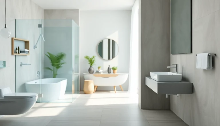 Sonni sanitär GmbH zeigt hochwertige Badezimmerlösungen und modernes Design in einer stilvollen Umgebung.