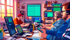 Excited bettors using online betting platforms at home representing the best sportsbooks Brazil.