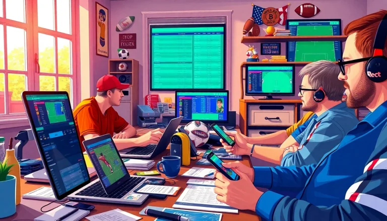 Excited bettors using online betting platforms at home representing the best sportsbooks Brazil.