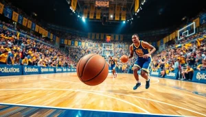 nba중계에서 활발한 농구 선수들이 게임을 즐기는 모습