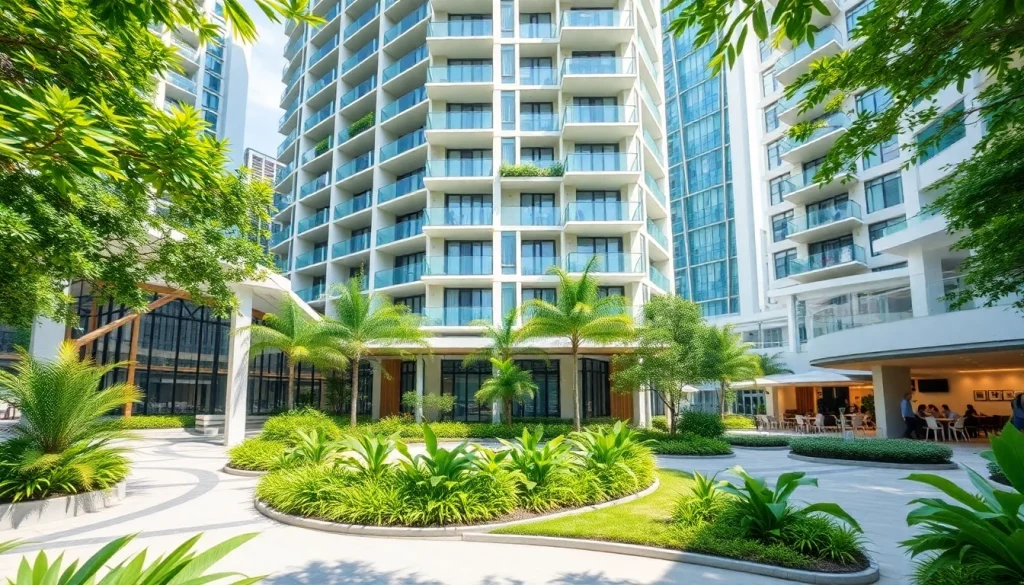 Discover a stunning executive condominium at Tampines EC with lush greenery and modern architecture.