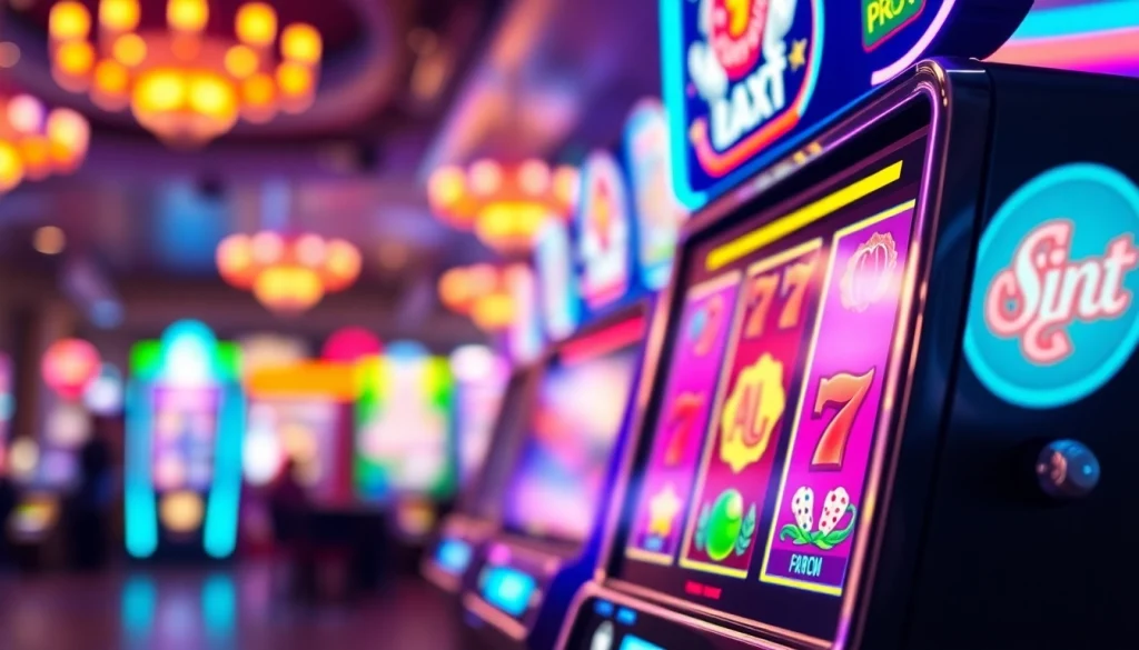 Menangkan hadiah menarik di slot pulsa 5000 dengan antarmuka mesin slot digital yang cerah.