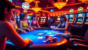Experience thrilling gameplay with free porn games at an exciting casino table.