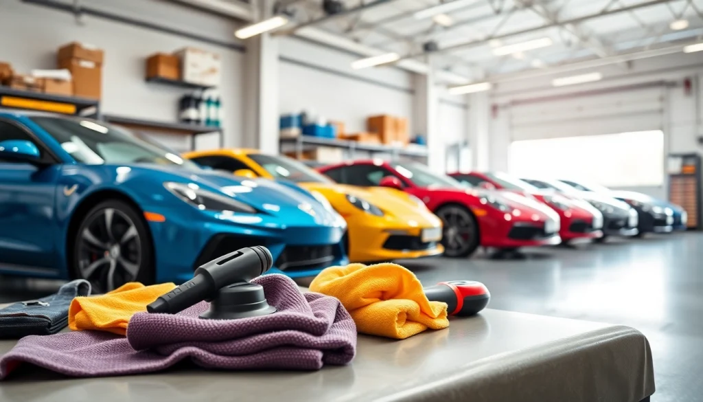 Experience top-quality auto detailing Cleveland TN with expert equipment and pristine vehicles in a professional setting.