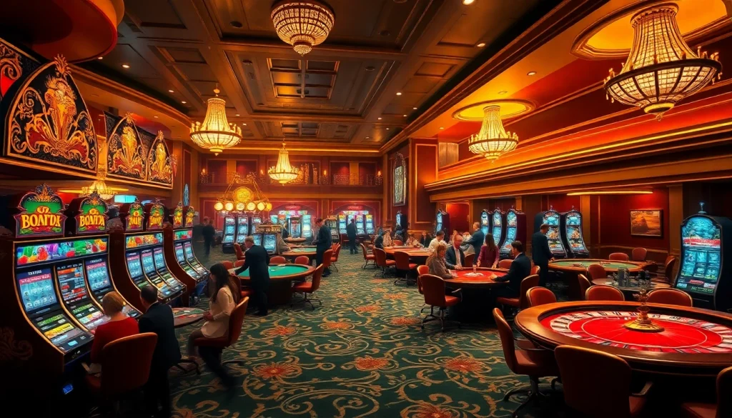 Engaging casino scene illustrating the hidden wiki concept through vibrant gaming elements and luxurious ambiance.