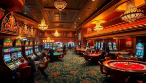 Engaging casino scene illustrating the hidden wiki concept through vibrant gaming elements and luxurious ambiance.