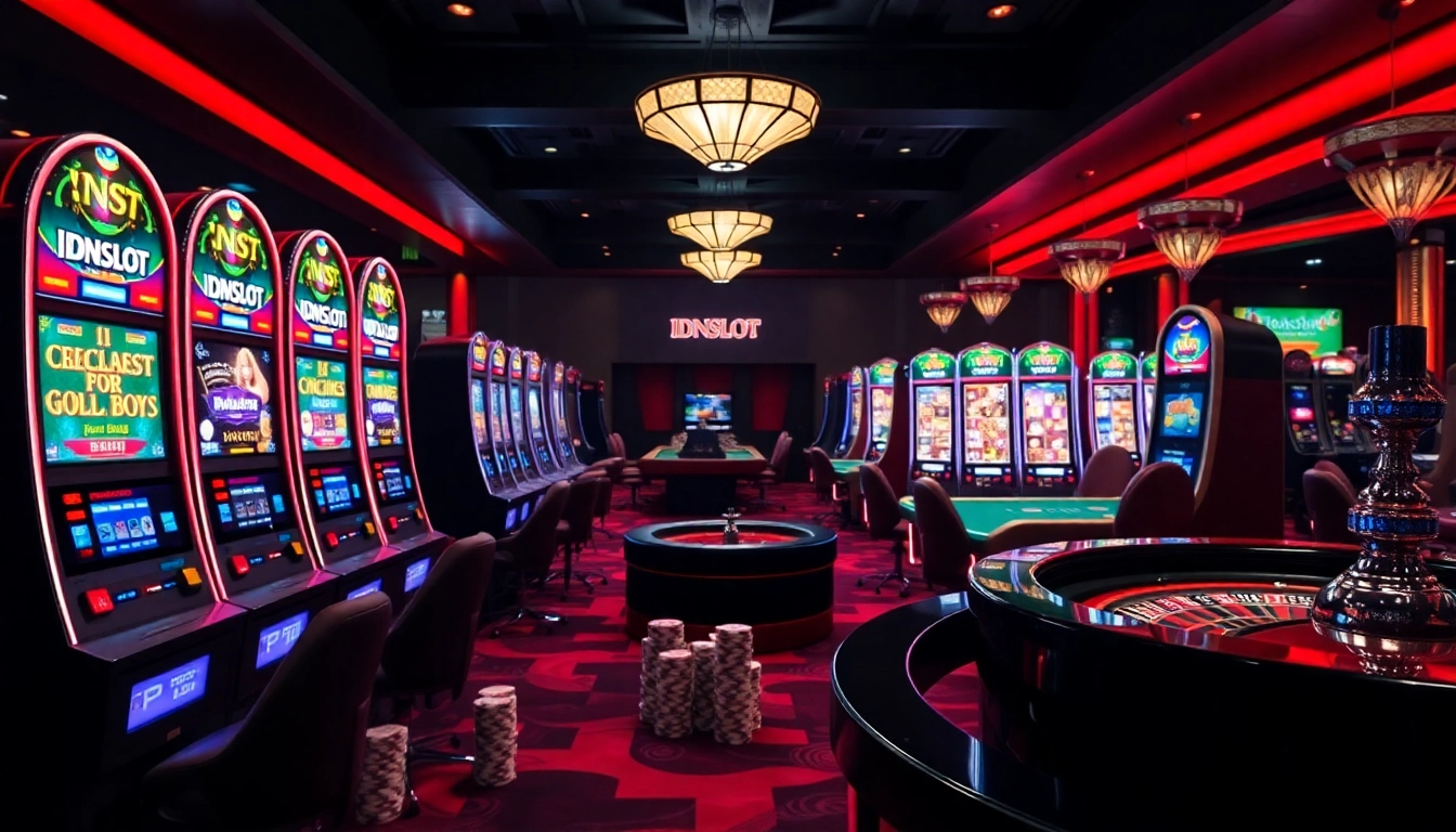 Experience thrilling wins at IDNSLOT with vibrant online slot machines and gaming elements.