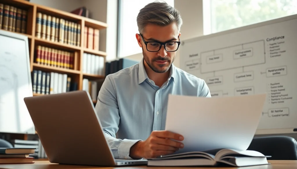 An expert consultant reviewing documents on FCPA/DCAA/Flowdown/ITAR/EAR compliance.