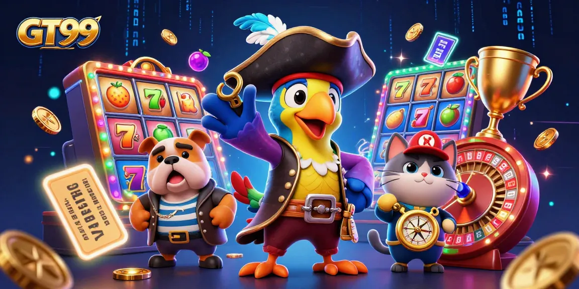 Engage in thrilling gaming adventures at GT99 with vibrant slots and dynamic casino elements.