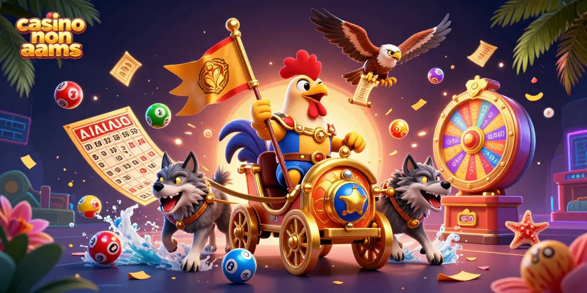 Vivi un'esperienza di gioco emozionante con casino non aams che mostrano elementi di lotteria vibranti in una scena 3D dinamica.