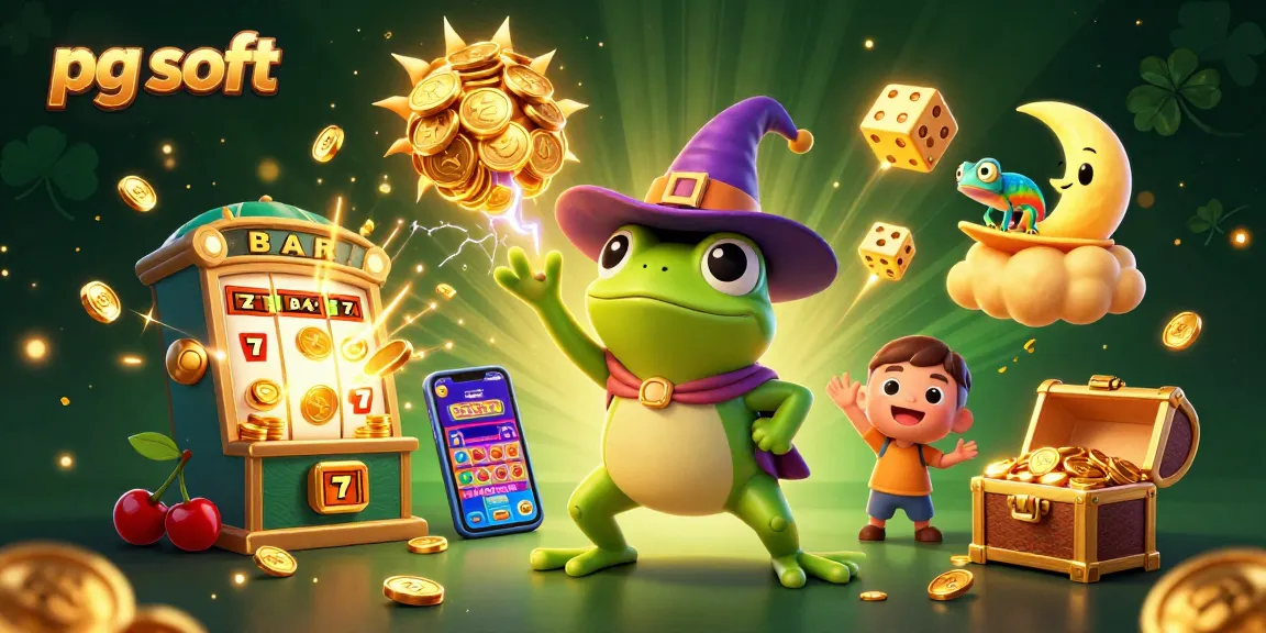 Experience the thrill of pg soft casino games with golden coins and vibrant characters in a dynamic 3D scene.