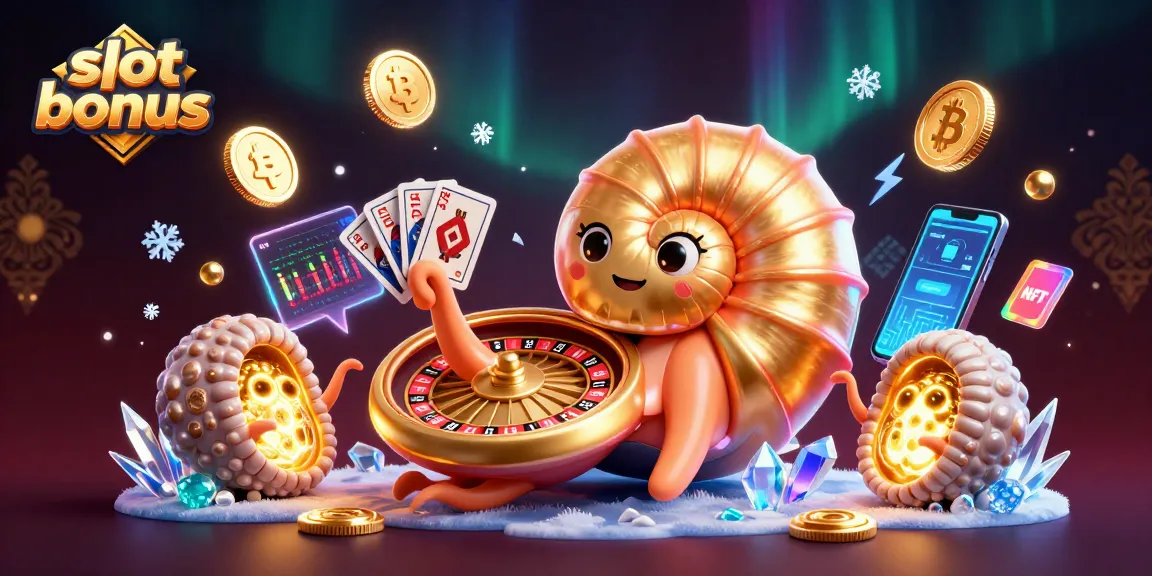 Engage with the slot bonus through dynamic illustrated casino elements featuring a giant nautilus character.
